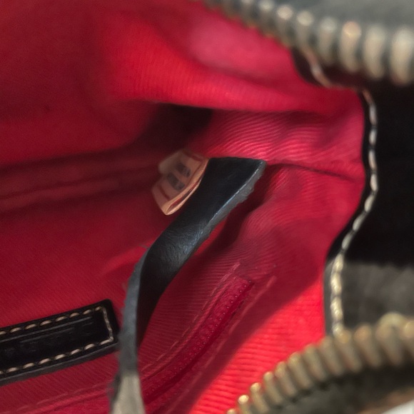 Dooney & Bourke Black and Cream Shoulder Bag with Monogram - Picture 7 of 7